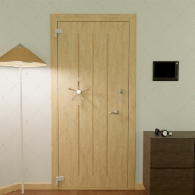 Комплект из двух дверей: Внутренняя дверь "Тифей" БАСТИОН-3 и скрытая дверь "Фита" СуперЛюкс с наружной панелью из зеркала