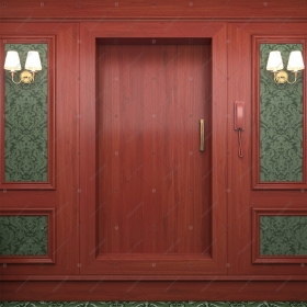 Скрытая дверь "Омикрон" СуперЛюкс с наружной панелью из зеркала